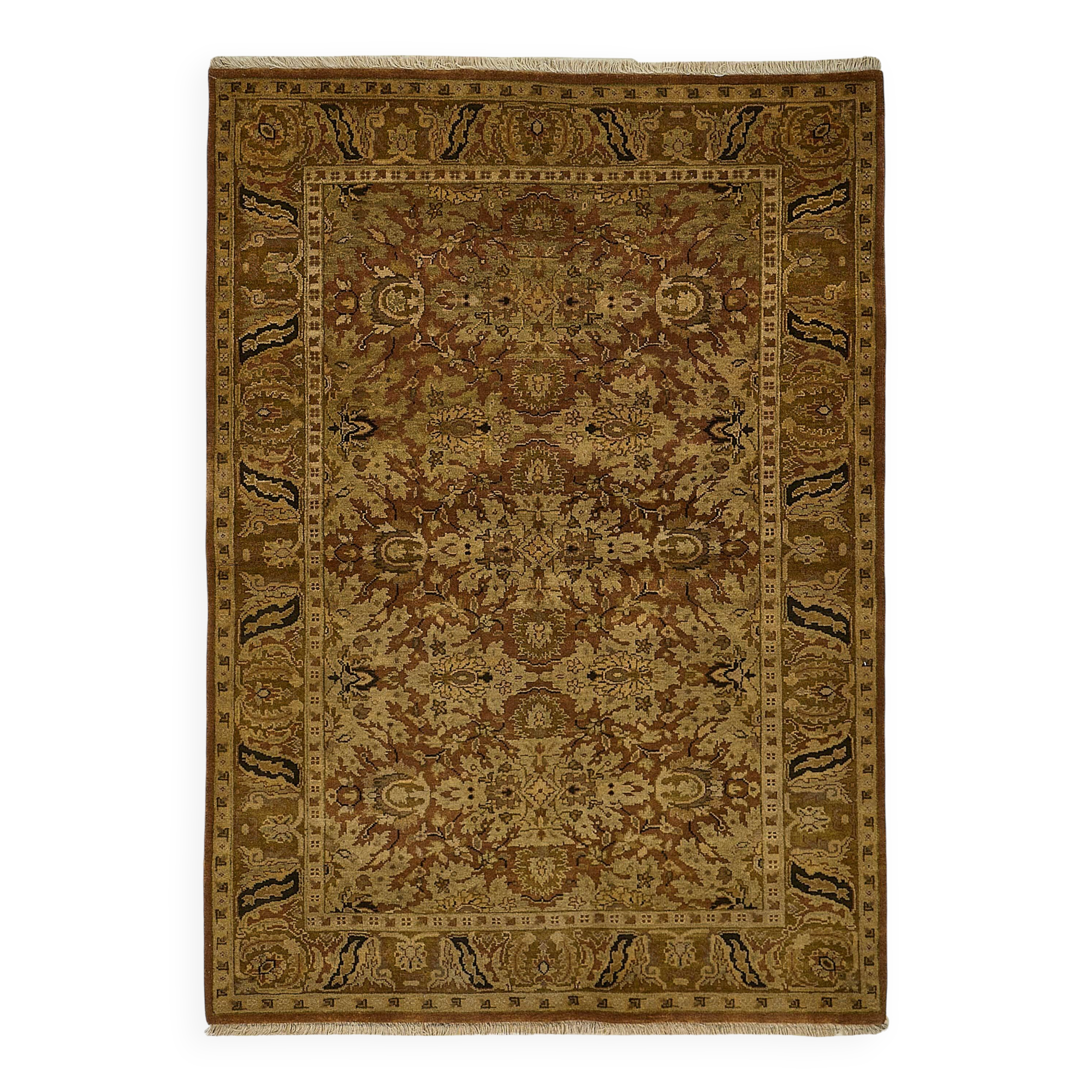 Turkish Handknotted Wool Oushak Rug 132 cm x 184 cm