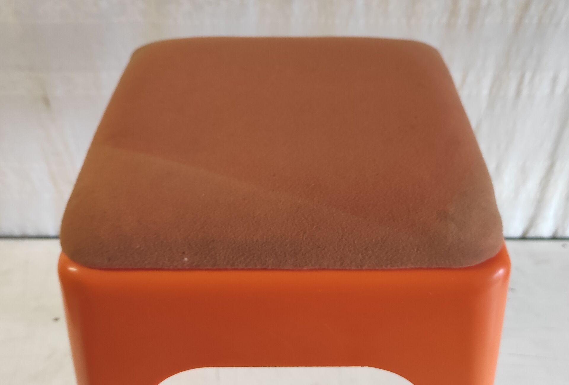 Vintage orange stool by Ami (France) - 1960s/70s