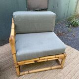 Paire de fauteuils en rotin vintage