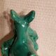 Pair of bookends from the 50s in green glazed ceramic