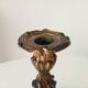 Antique 19th-century solid gilded bronze candlestick in the Louis XV style.