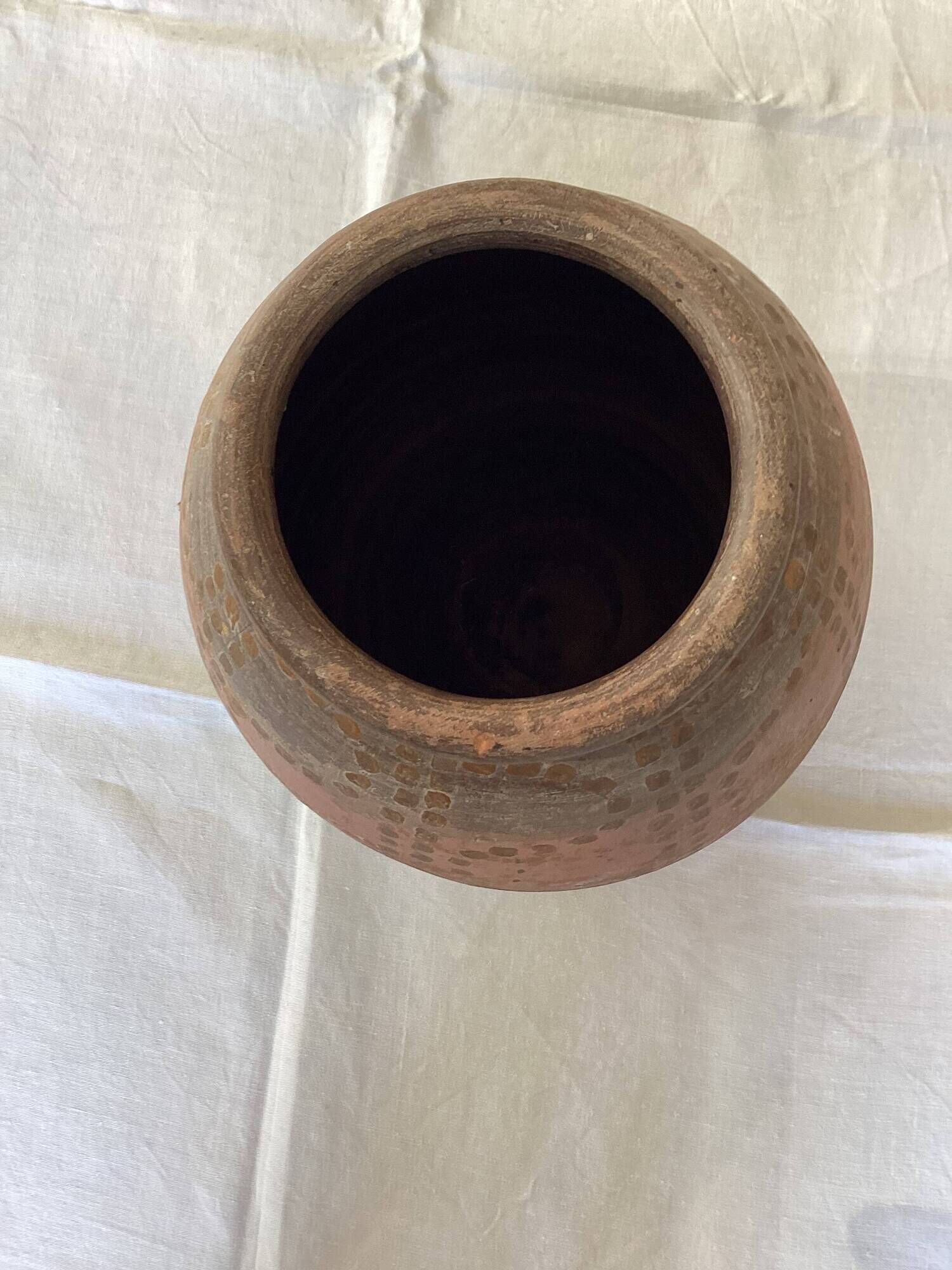 Vintage ceramic artisanal vase dimensions: height-30 cm-diameter-22 cm