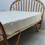 Rattan basket bed from the 50s