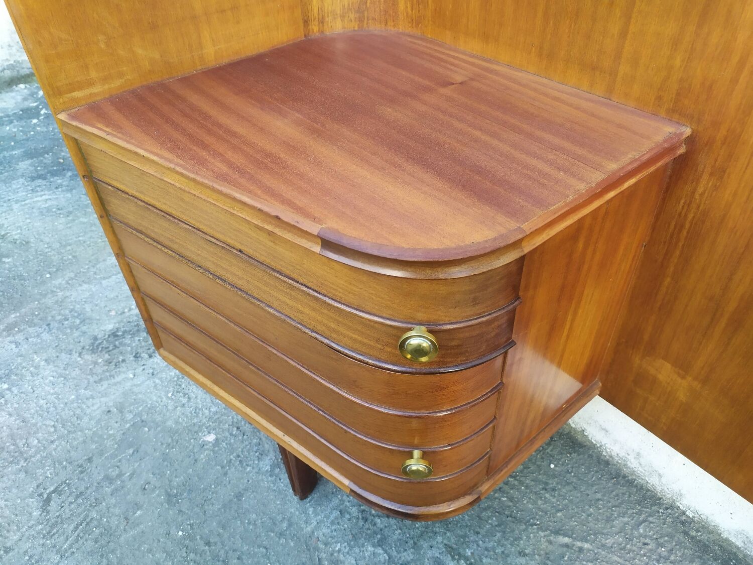 Vintage headboards and bedside tables