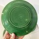 3 dessert plates from the 19th century Salins with a green vine leaf pattern.