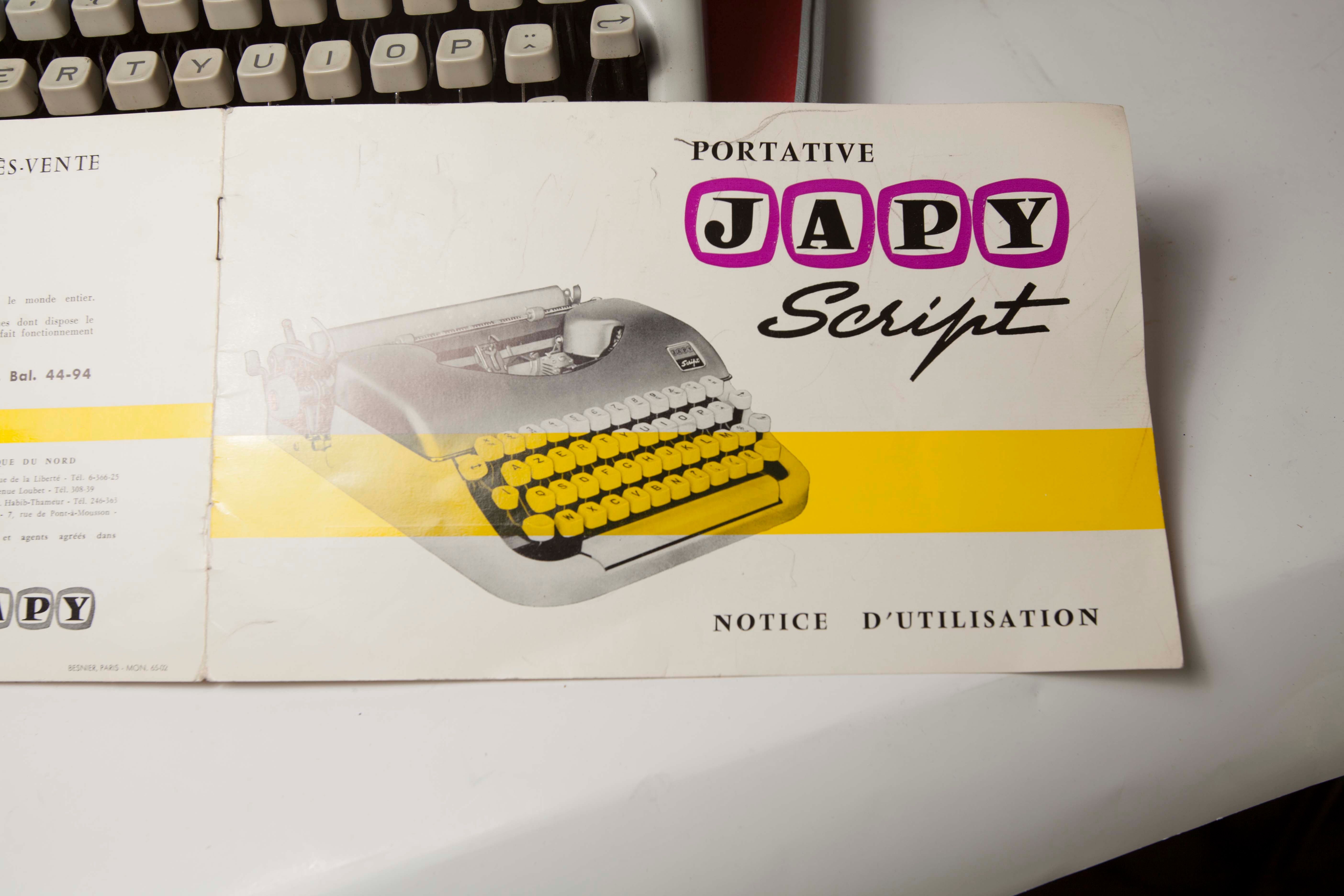 Japy Script typewriter 1960