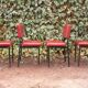 Series of 4 red chairs in skai