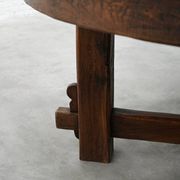 Rustic Brutalist Wooden Dining Table, France 1920s