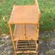 Vintage 3-tier bamboo and rattan shelf