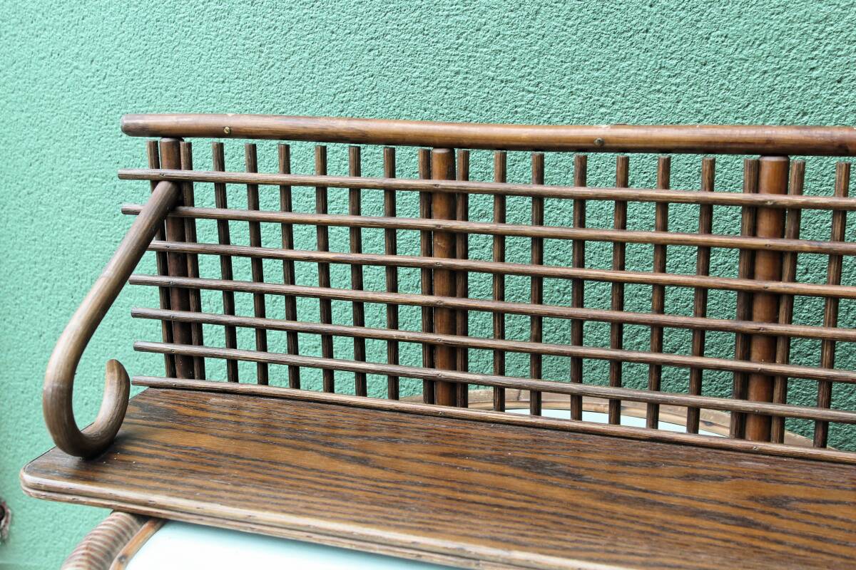 Bent wood wall shelf