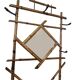 Art Deco, coat rack with bamboo mirror, diamond shape, around 1930.