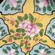 Ceramic catchall with floral Art Deco Aladdin design