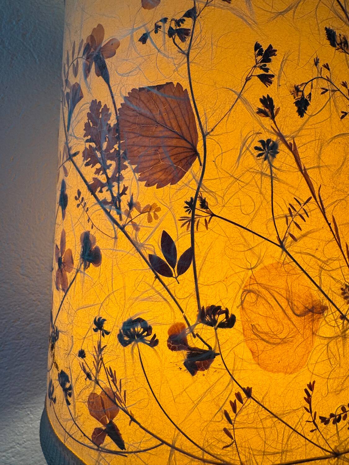 70s wooden chrome flower lamp