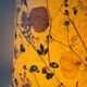 70s wooden chrome flower lamp