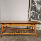 Scandinavian coffee table in blond wood