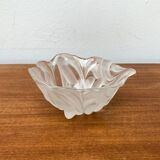 Vintage heavy floral glass bowl from Walther Glas, 1970s.