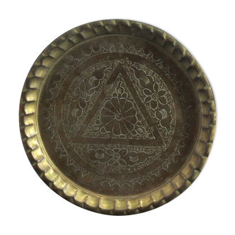 Old Moroccan brass plateau