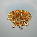 Sputnik ceiling lamp in brass or wall lamp by Cosack Germany 1970s