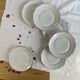 6 antique Lamotte porcelain dinner plates from Sologne with gilding