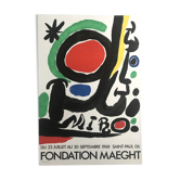 Joan MIRO: Original lithograph poster Fondation Maeght, 1968