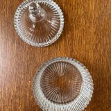 Molded glass candy dish