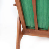 Easy chair in teak and with green upholstery of Danish design, 1960s