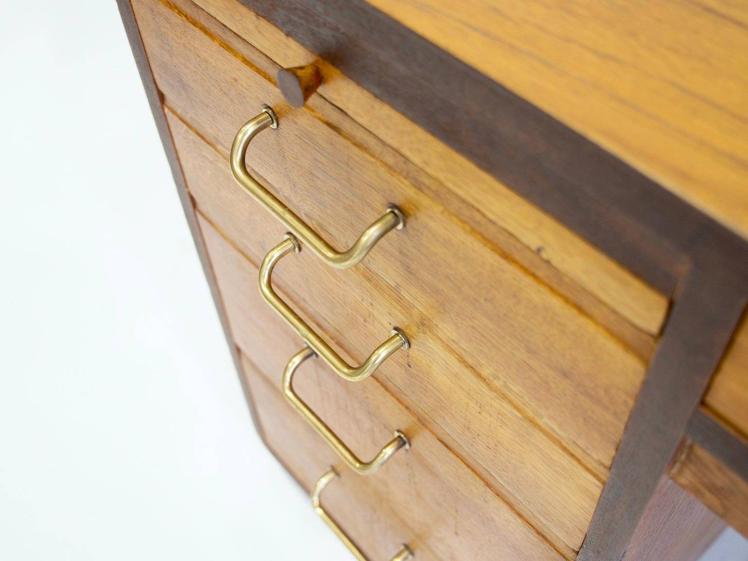 Bureau danois en bois de teck et de chêne