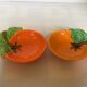 Paire de coupelles vide poche barbotine orange Japan