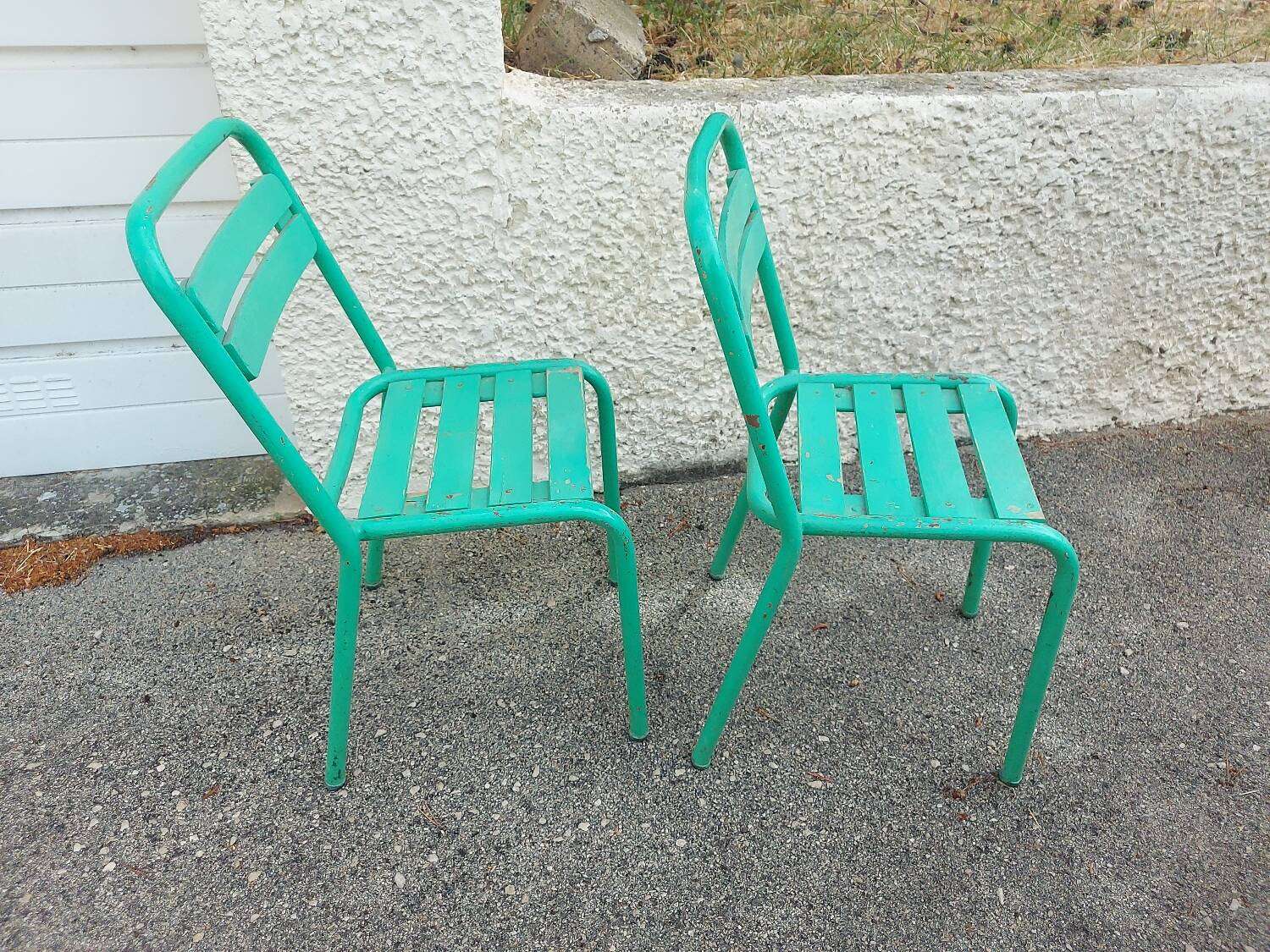 Two vintage garden chairs