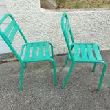 Two vintage garden chairs