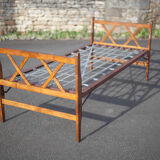 Old wood folding bed, reconstruction period bed, daybed
