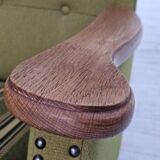 1970s, Danish lounge chair, wool, oak