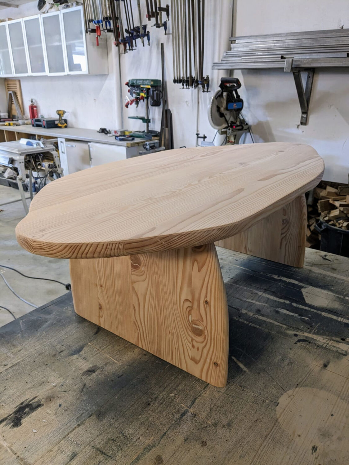 Solid wood coffee table