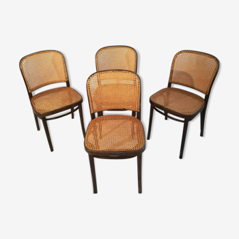 Lot de 4 chaises cannées