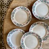 Set of 6 vintage dessert plates model Cécile by HBCM (lot 2)