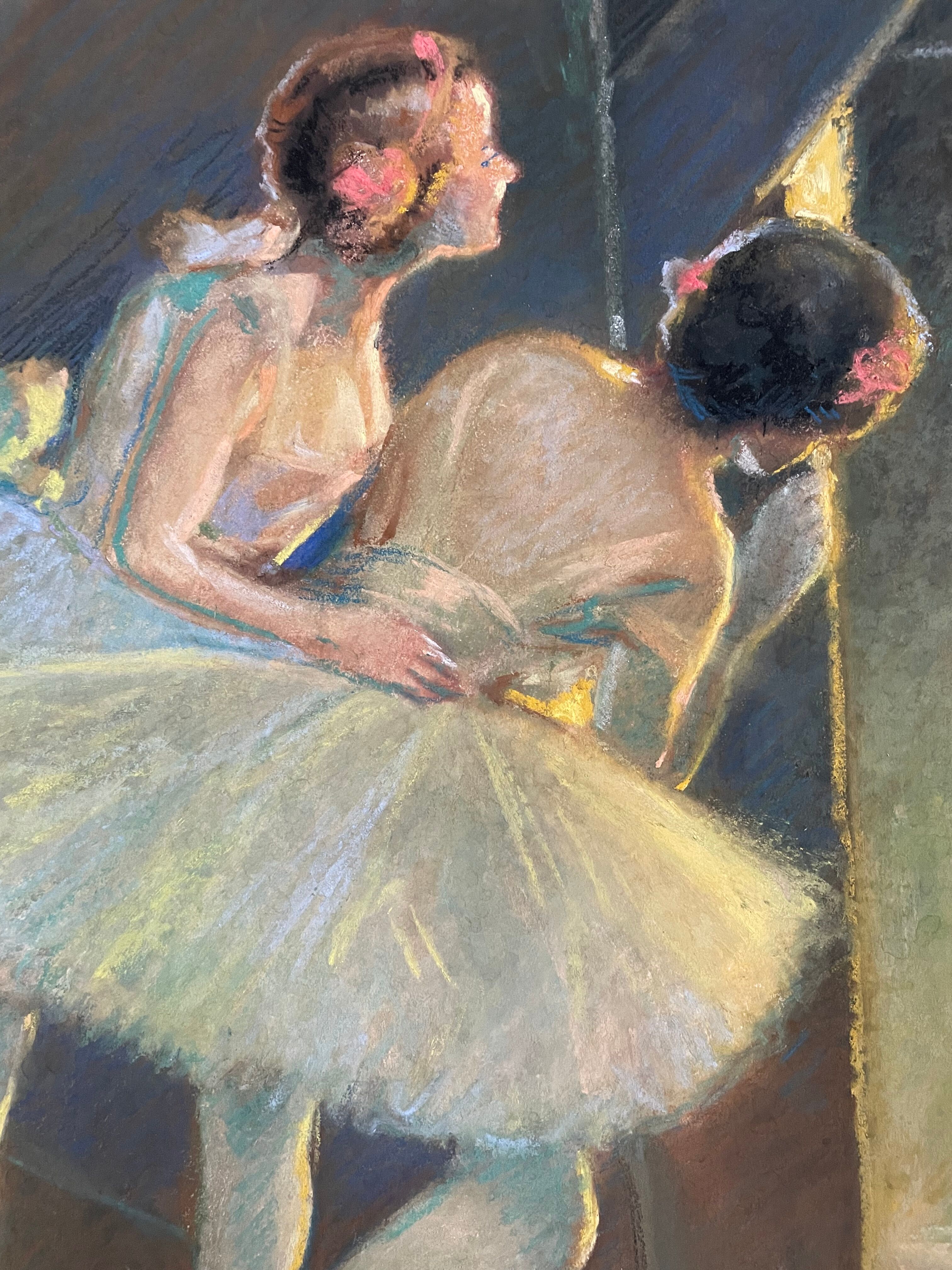 Pastel painting entitled "dance competition" by Charles Bernard 1933