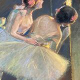 Pastel painting entitled "dance competition" by Charles Bernard 1933