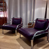 Pair of Gae Aulenti stringa armchairs