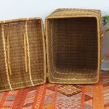 Vintage wicker trunk