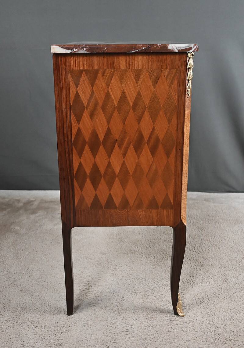 Marquetry Commode, Transitional Style Louis XV Louis XVI – Mid 20th Century