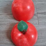 Vintage Red Apple Ice Bucket