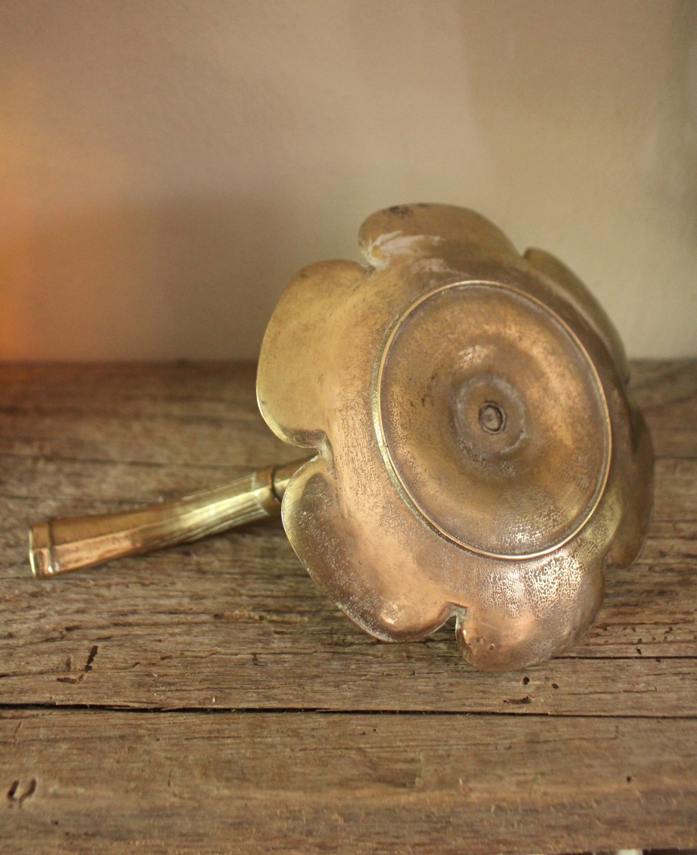 Bougeoir laiton rat de cave pipe