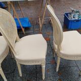 Beautiful set of six antique Louis XVI style chairs