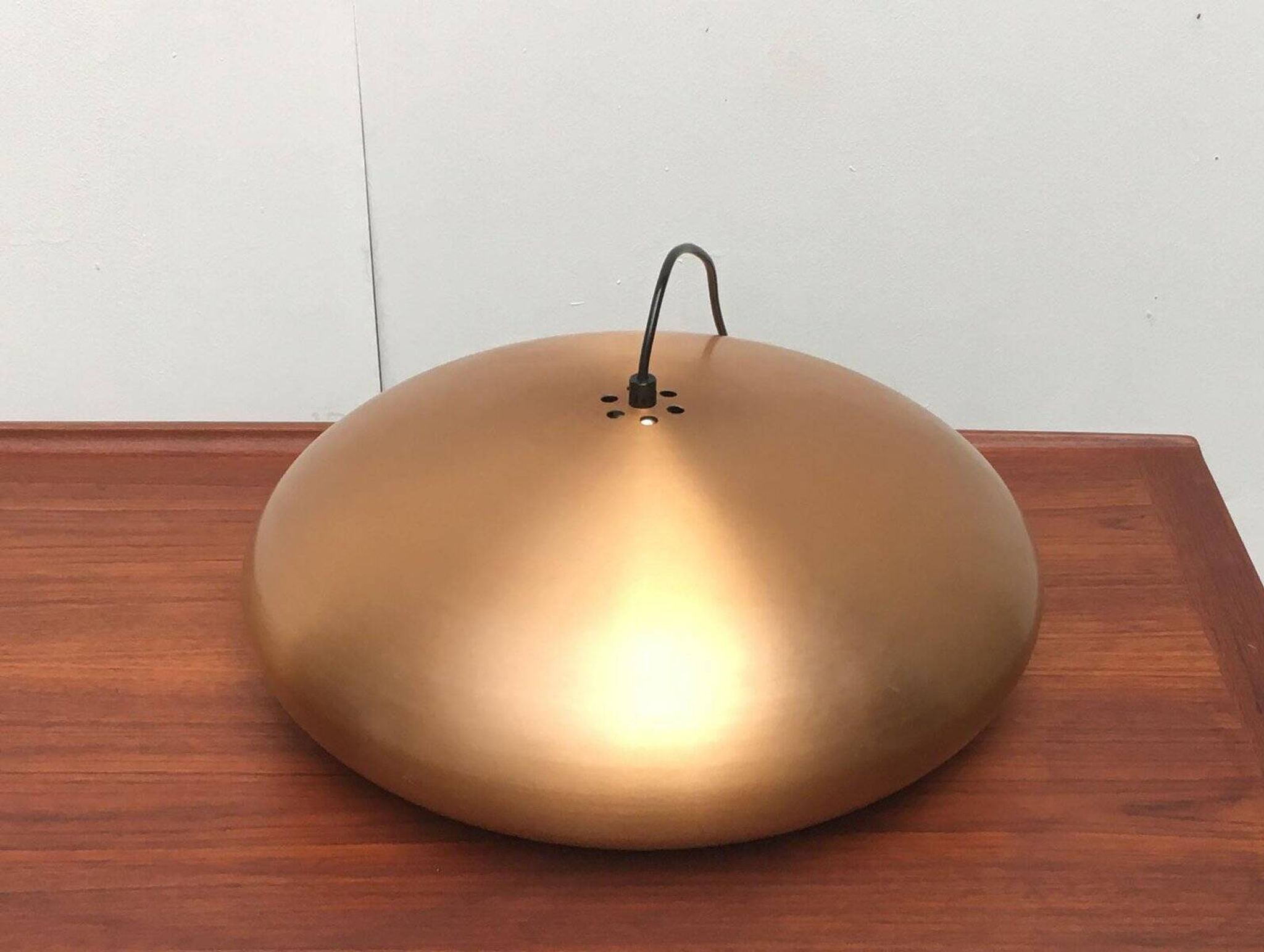 Large suspended copper lamp from mid-century Germany by Goldkant Leuchten.