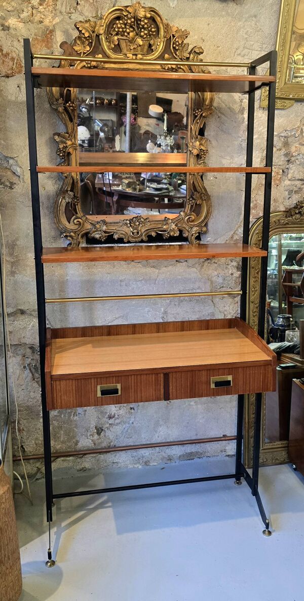 Bibliothèque - Bureau vintage italien des années 1960/70