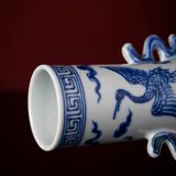 Ming Yongxuan – porcelaine bleue et blanche, motif Floral entrelacé, amphore, artisanat classique