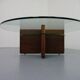 Italian Rosewood and Glass Coffee Table, 1960s