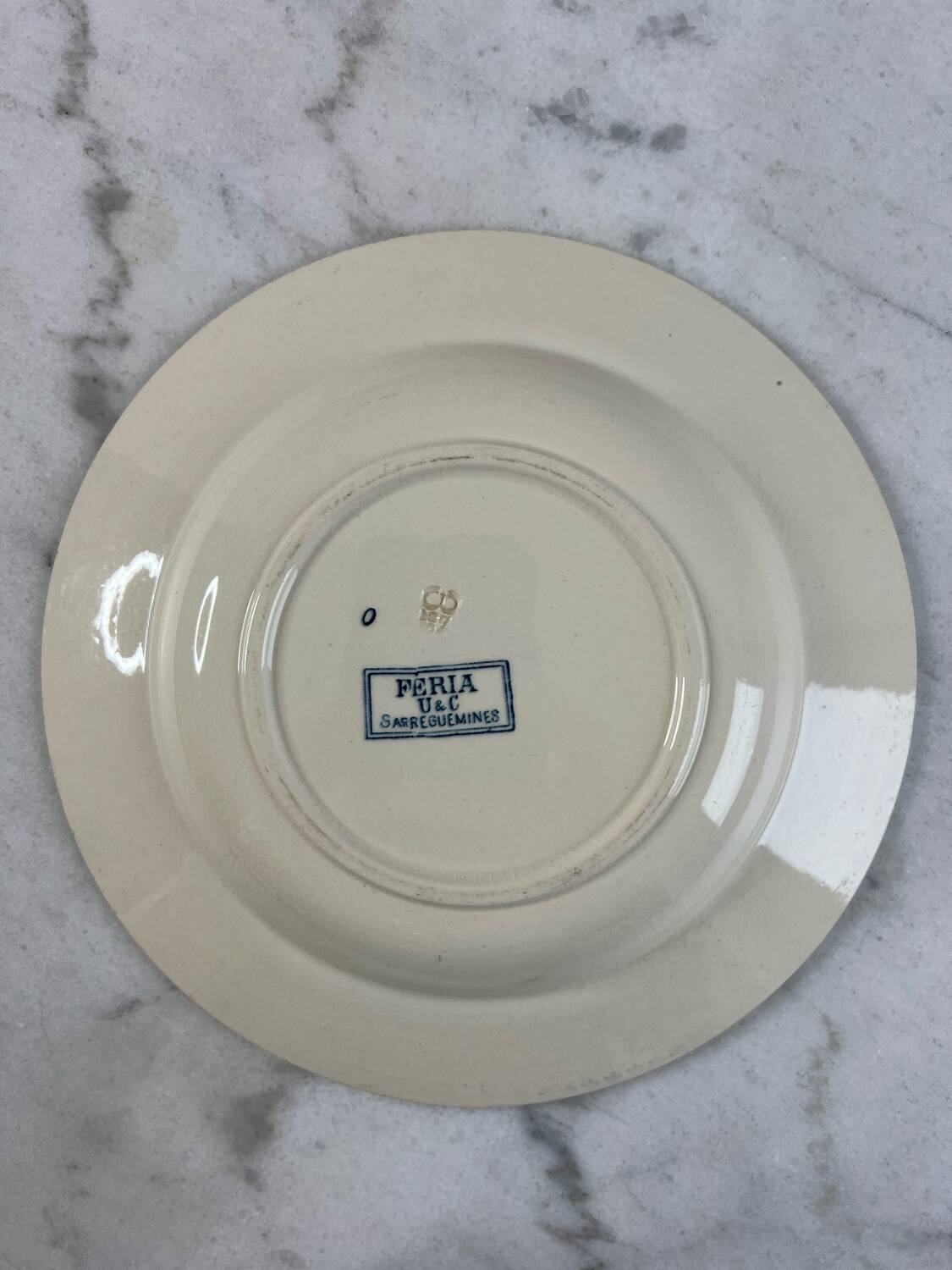 Deep plate ironstone Sarreguemines Digoin Feria