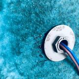 Art ceramics sgraffito table lamp attributed to Alvino Bagni for Raymor, Italy, 1960s.