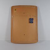 Mid-century modern sculptural wall mirror, oak, crystal glass, Glas & Trä, 1960s